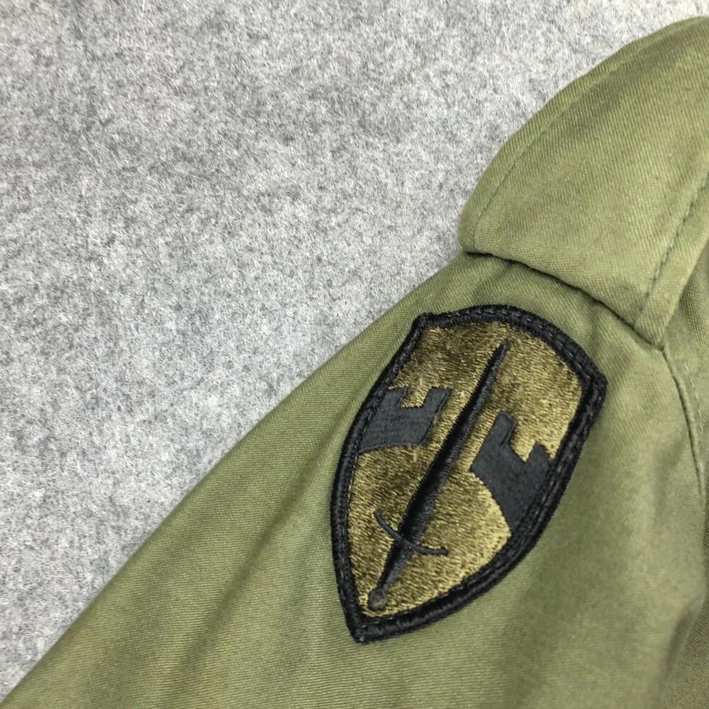Vintage US Army Coat Mens Small Green Canvas Cold Weather Field Military OG-107